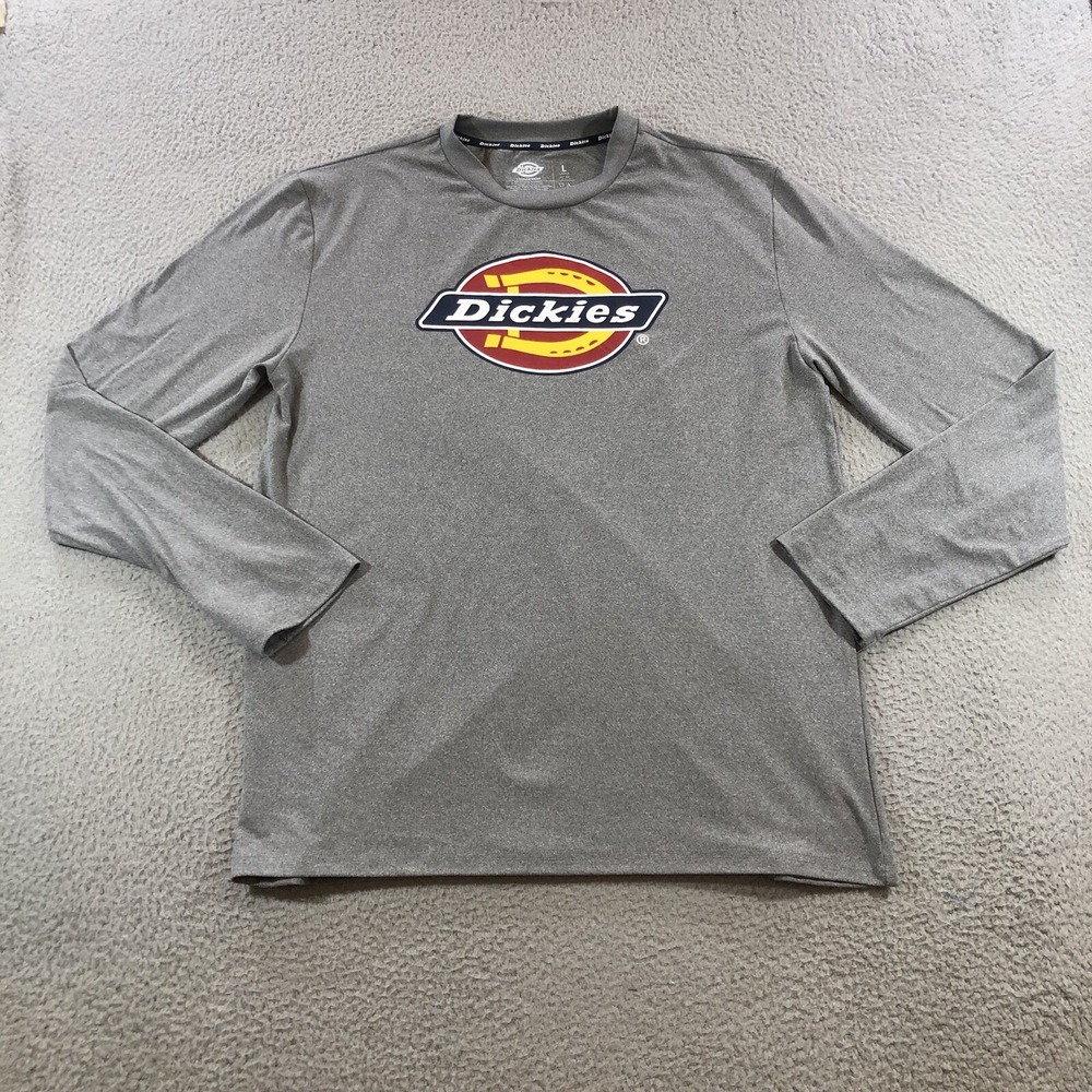 Dickies Long Sleeve Shirt Men's L Gray Loungewear Soft